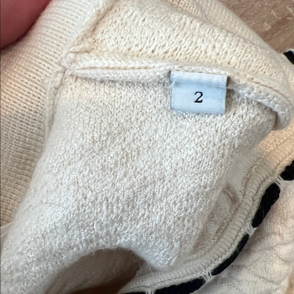 Sandro Paris Infinity jacket, cream knit with pearl buttons Size 2/US Small - Picture 8 of 15